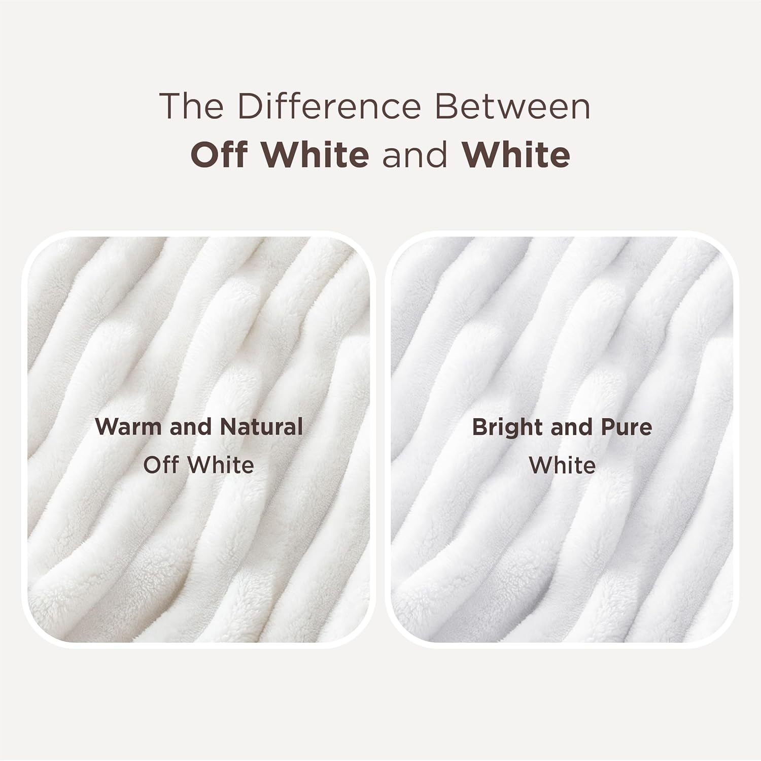 Bedsure GentleSoft White Throw Blanket for Couch - Graduation Gifts Teacher Birthday Gifts for Women Mom Her Girls, Cozy Fleece Blanket for Sofa Bed Living Room Home Decor, Off White, 50x60 Inchess